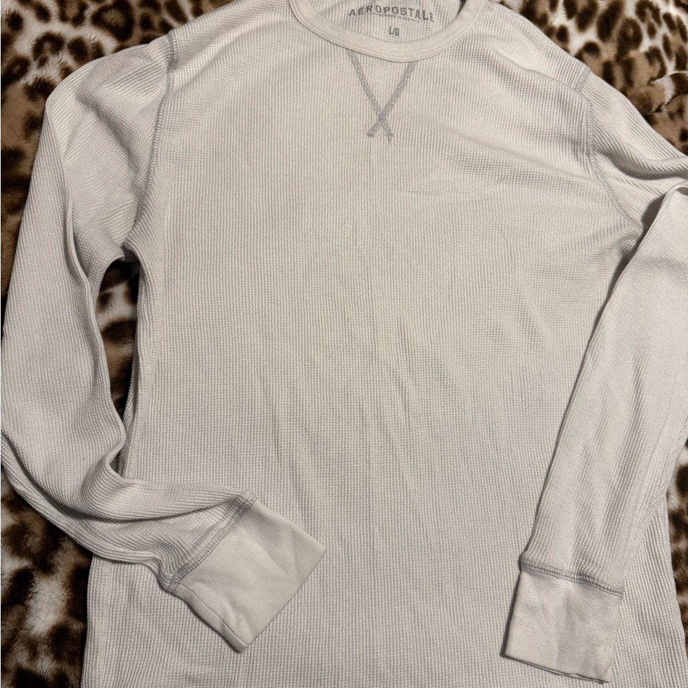Men’s Aeropostale White Thermal Long Sleeve Shirt